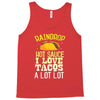 raindrop hot sauce i love tacos a lot Tank Top