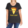 pizza chew! Ladies Curvy T-Shirt