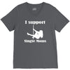 i support single moms V-Neck Tee