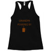 grandpa powered by coffee Racerback Tank