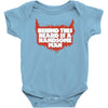 behind beard is a handsome man Baby Onesie