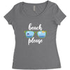 Beach Please Women's Triblend Scoop T-shirt