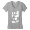 Kale Yeah I'm Vegan! Women's V-Neck T-Shirt