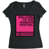 welcome to the horizon festival Women's Triblend Scoop T-shirt