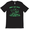 when i get upset i just imagine a t rex making a bed T-Shirt