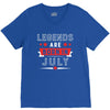 Legends Are Born In July V-Neck Tee