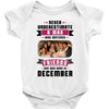 Never Underestimate A Man Who Watches Friends And Was Born in December Baby Bodysuit