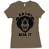 grin and bear it Ladies Fitted T-Shirt