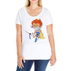 lion ow Ladies Curvy T-Shirt