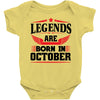 Legends Are Born In October Baby Onesie