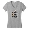 cats cats cats Women's V-Neck T-Shirt