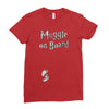 Muggle On Board Airforce Ladies Fitted T-Shirt