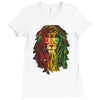 rasta lion Ladies Fitted T-Shirt