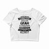 Super Cool Gran Of A Freaking Awesome Grandson Crop Top