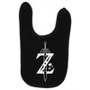 the legend of zelda - breath of the wild white logo Baby Bibs