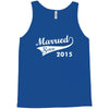 married since 2015   mens funny wedding marriage Tank Top