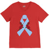 stomach cancer ribbon and rose V-Neck Tee