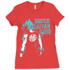 Super Saiyan God DB Super Goku Ladies Fitted T-Shirt