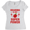 Reading Is My Superpower Women's Triblend Scoop T-shirt