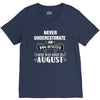 never underestimate an old man who was born in august V-Neck Tee