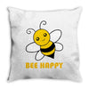 bee happy Throw Pillow