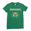reindeer christmas Ladies Fitted T-Shirt