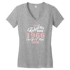 sassy fabulous since 1966 birthday gift Women's V-Neck T-Shirt