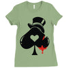 poker hat ace of spades Ladies Fitted T-Shirt