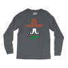 ladies sombrero  funny retro mexico mustache designer Long Sleeve Shirts