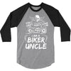 You Cant Scare Me I am Biker Uncle 3/4 Sleeve Shirt