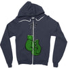 liver cancer boxing glover Zipper Hoodie