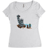 the planet of the kong Women's Triblend Scoop T-shirt