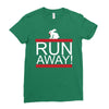 run away rabbit Ladies Fitted T-Shirt