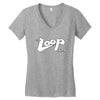 the loop where chicago rocks fm 97.9 Women's V-Neck T-Shirt