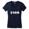 dollar Women's V-Neck T-Shirt