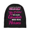 Gram Was Created Because Need Real Heroes Baby Beanies