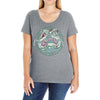 angry bulldog Ladies Curvy T-Shirt