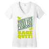 rage quit Women's V-Neck T-Shirt