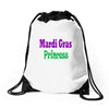 mardi gras princess Drawstring Bags