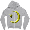 gay pride star and crescent Zipper Hoodie