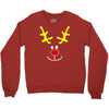 reindeer face novelty christmas Crewneck Sweatshirt
