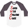 saved with amazing grace 3/4 Sleeve Shirt