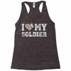 i love my soldier hunter camouflage Racerback Tank