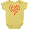 love heart outline valentine's day Baby Onesie