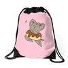 Pusheen the Cat Muscular with Donut Drawstring Bags