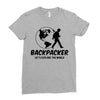 Backpacker Let's Explore The World Ladies Fitted T-Shirt