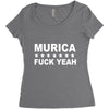 murica Women's Triblend Scoop T-shirt