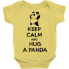 keep calm and hug a panda Baby Bodysuit