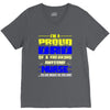 proud dad nurse V-Neck Tee