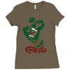 screaming mutant hand Ladies Fitted T-Shirt